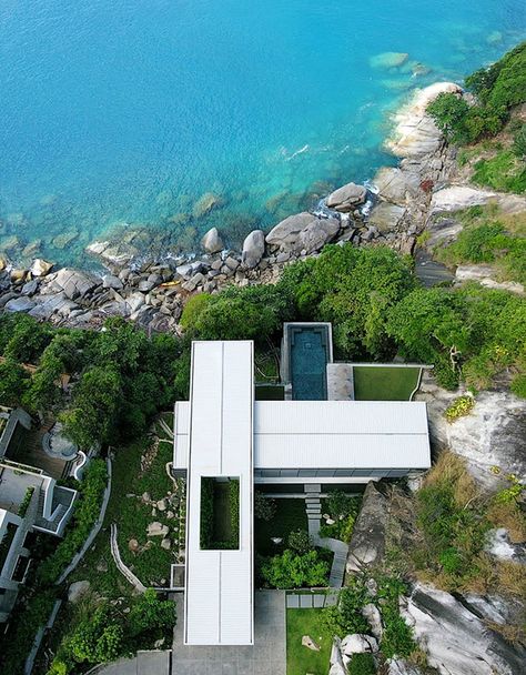 amanzi_07 Architecture Cool, Luxury Homes Exterior, House On The Rock, Architectural Digest, Contemporary Architecture, Luxury Villa, Amazing Architecture, Luxury House, Phuket