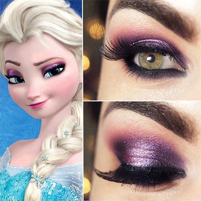 Elsa Makeup, Frozen Makeup, Frozen Wedding, Princess Makeup, Elsa Costume, Eye Makeup Looks, Disney Makeup, Purple Eyeshadow, Have Inspiration