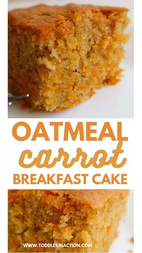 Healthy carrot cake recipe! Make this easy oatmeal carrot cake for your kids and yourself. It's super tasty and a great healthy breakfast idea too! Oatmeal Carrot Cake, Healthy Carrot Cake Recipe, Carrot Breakfast, Pregnant Food, Healthy Carrot Cake, Easy Oatmeal, Healthy Cake Recipes, Carrot Cake Recipe, Healthy Cake