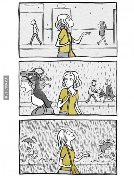 Who else can relate? This is me all the time<<<thank god im not alone Istoria Artei, Infp Personality, Introvert Humor, Drawing Quotes, Bd Comics, Walking In The Rain, Cute Comics, Infp, Infj