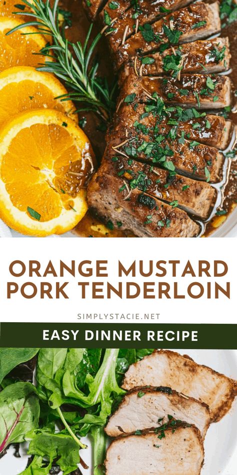 Homemade Marinade, Stone Ground Mustard, Pork Tenderloin Marinade, Orange Juice Recipes, Mustard Pork Tenderloin, Crockpot Pork Tenderloin, Slow Cooker Pork Tenderloin, Pork Marinade, Tenderloin Recipe