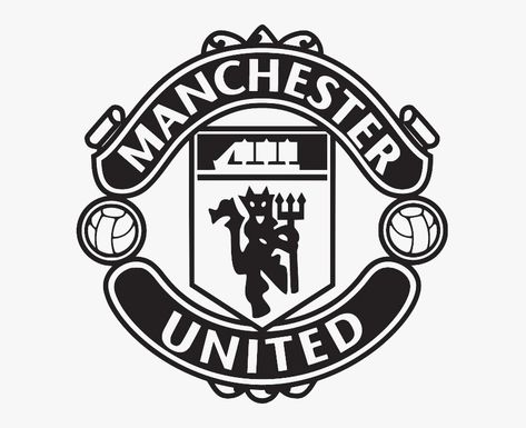 Manchester United Logo, Manchester United, Manchester, Black And White, White, Black, Art