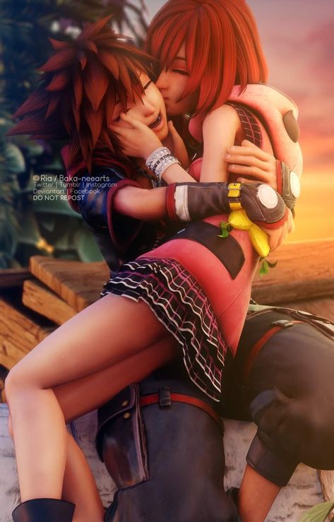 Kingdom Hearts 3 Kairi, Kairi And Sora, Kingdom Hearts Quotes, Sora Kh3, Kingdom Hearts Crossover, Sora X Kairi, Kairi Kingdom Hearts, Sora Kairi, Sora And Kairi