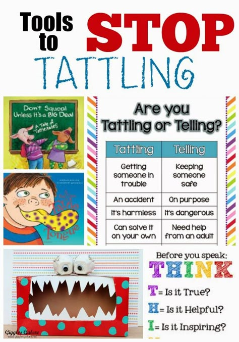 Hi friends! What is it about Kindergarten? Abbey has hit full-blown tattle tale status, and it is making me absolutely CRAZY! I am a fir... Tattle Vs Reporting, Preschool Tattling Lesson, Tattling Vs Telling Activities, Stop Tattling In The Classroom, Tattle Vs Telling, Tattling Vs Telling Kindergarten, How To Stop Tattling In The Classroom, Tattle Tale Classroom, Tattling In The Classroom