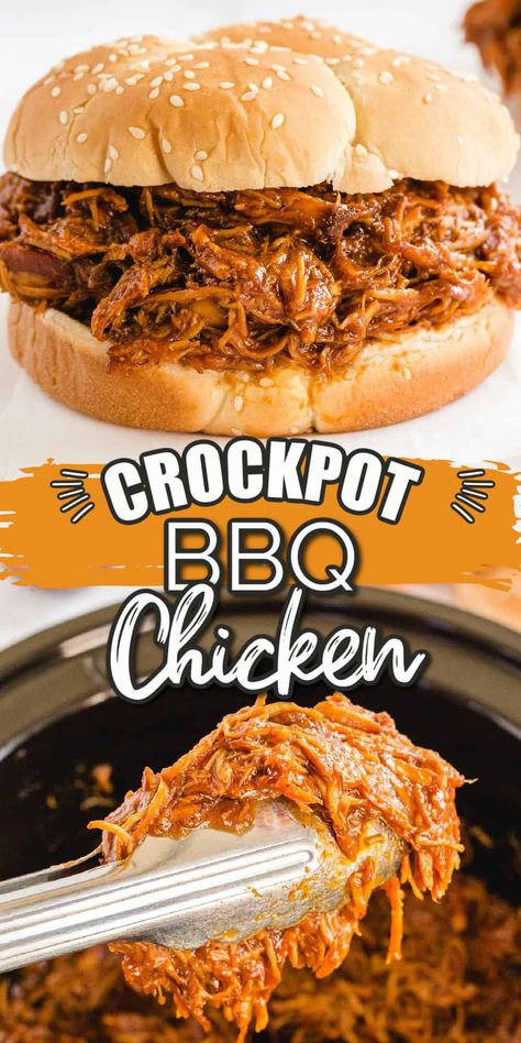 Best Crockpot Bbq Chicken, Easy Pulled Chicken, Slow Cooker Bbq Pulled Chicken, Crockpot Bbq Chicken, Bbq Pulled Chicken Sandwiches, Bbq Pulled Chicken, Pulled Chicken Sandwiches, Best Crockpot, Bbq Chicken Crockpot