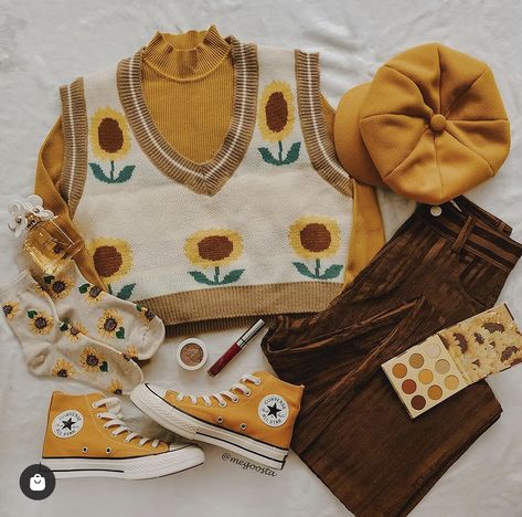 Mustard Outfit, Sunflower Outfit, Yellow Outfit, Sunny Yellow, Swaggy Outfits, Winter Mode, Really Cute Outfits, Mellow Yellow, Mode Vintage