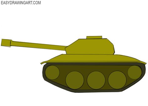 How to Draw a Tank Tank Reference, Tank Drawing, Work Project, Diy Jewelry Unique, Pencil Drawings Easy, Battle Tank, Drawing Easy, Car Drawings, Learn How To Draw