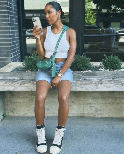 Summertime Baddie Outfits, Ricks Outfit Black Women, Soft Girl Outfits Black Women, Summer Outfits 2024 Black Women, Chill Summer Outfits Black Women, Summer Fits Black Women, Cookout Outfits, Outfit Ideas Summer Baddie, Colorado Summer Outfits