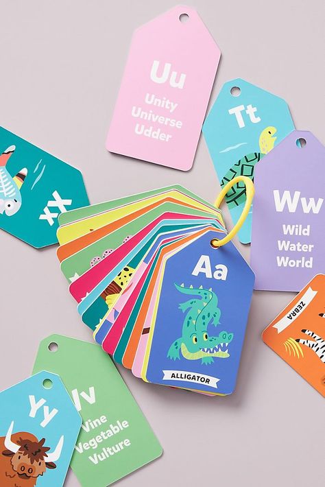 Cute Flashcards Ideas, Flashcard Design, Toy Business, Toys Illustration, Abc Flash Cards, Baby Branding, Kids Packaging, Kids Toy Shop, Abc Flashcards