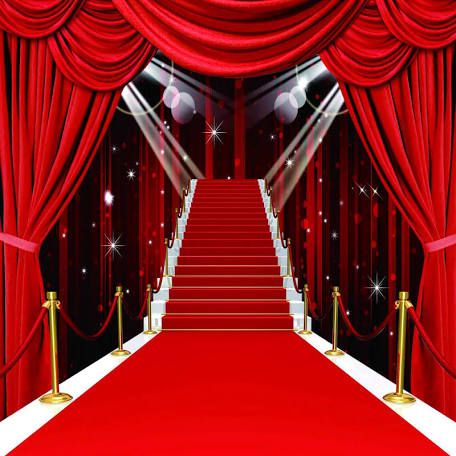 Hollywood Party Backdrop, Carpet Photography, Alice In Wonderland Background, Stairs Vinyl, Bollywood Theme Party, Party Photo Background, Old Hollywood Theme, Creative Logo Design Art, Carpet Staircase