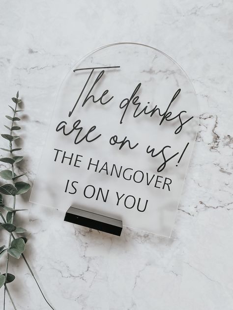 Drink Table Signs Wedding, Wedding Signs Vinyl, Wedding Bar Accessories, Vinyl Wedding Ideas, Open Bar Ideas, Drinking Signs, Wedding Bar Signs, Wedding Snack Bar, Open Bar Wedding Sign