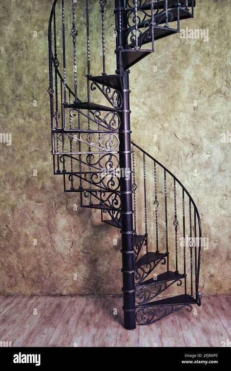 Spiral Staircase Railing, Metal Spiral Staircase, Round Stairs, Amazing 3d Tattoos, Dhaka City, Spiral Stair, Cool Dinosaurs, Marble House, Staircase Railing