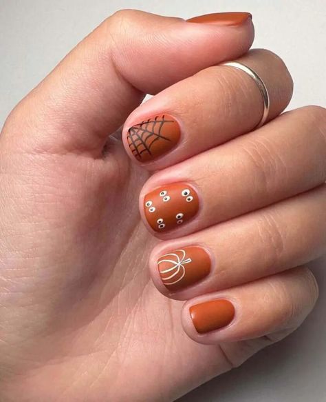 🧡 Halloween Nails Gel Short, Short Gel Nails Halloween, Gel Nails Halloween, Halloween Nails Gel, Nails Gel Short, Short Gel Nails, Nails And Hair, Nails Halloween, Halloween Nail Designs