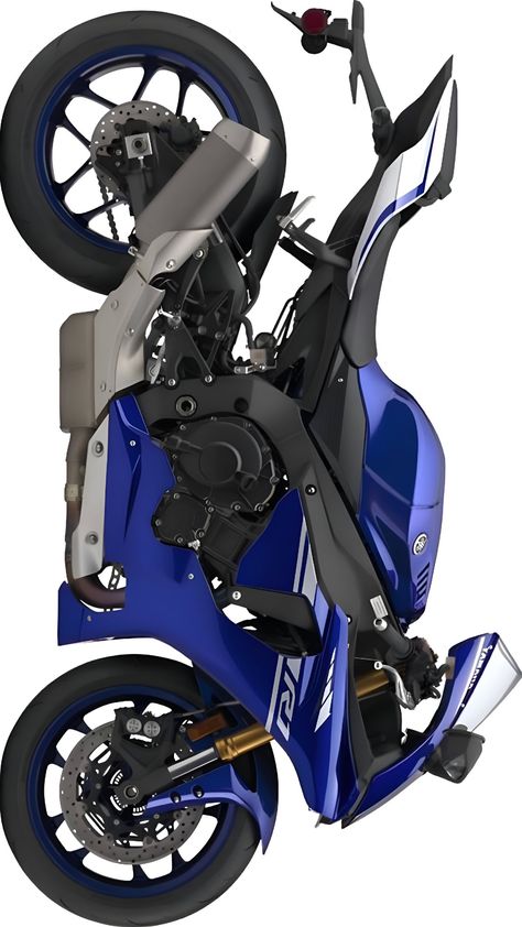 Motorcycle Digital Art, Yamaha R1 Drawing, Motor Bike Drawing, R6 Motor, Moto Yamaha R1, Rr Car, Yamaha R25, Motos Yamaha, Blue Motorcycle