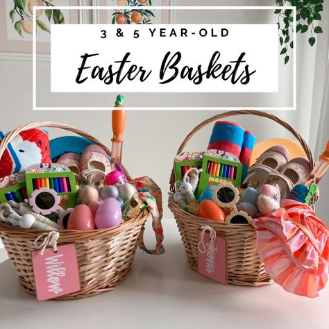 Easter Basket 3 Year Girl, Easter Basket Ideas For Girls 3-5, Easter Basket Ideas Adults, Baby Easter Basket Ideas, Newborn Easter Basket, Easter Treats For Kids, Unique Easter Basket Ideas, Simple Easter Baskets, Adult Easter Baskets