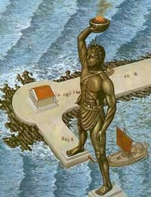 Colossus Of Rhodes, Greek Titans, Postal Vintage, Great Pyramid Of Giza, Ancient Greek Art, Classical Antiquity, Greek History, Greek Culture, Ancient World