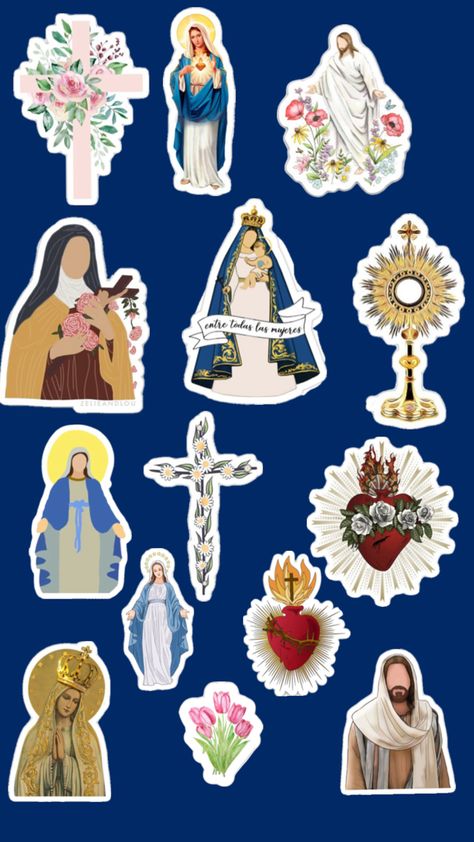 Catholic Art, Catholic Faith, Christmas Projects, Print Stickers, Catholic Church, Bible Journaling, Art History, True Love, Pixel Art