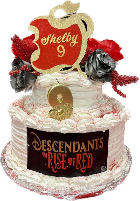 Red Birthday Cake, Descendants Cake, Red Birthday Cakes, Red Birthday, Red Cake, Descendants, Birthday Cakes, Birthday Cake, Birthday Party