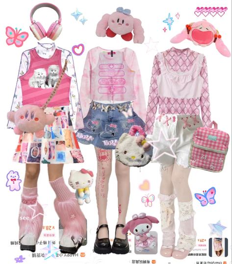 #ootd Decora Style Clothes, Decora Outfits, Decora Fashion, Kawaii Outfit Ideas, Silly Clothes, Outfits And Accessories, Gyaru Fashion, Harajuku Style, Funky Outfits