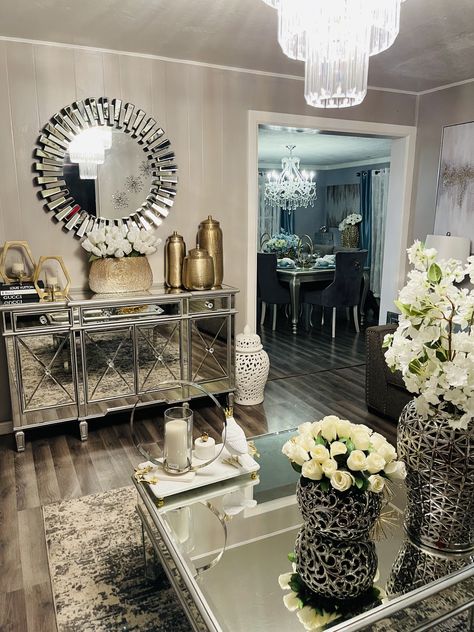 Silver decor living room