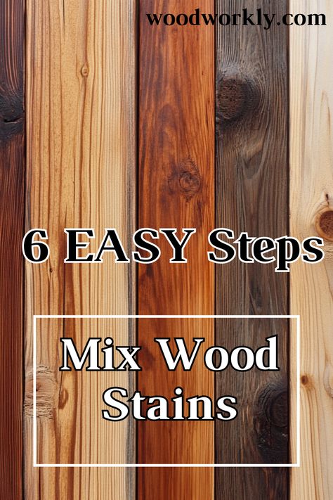 Create custom wood finishes by mixing stains! Learn how to blend colors effectively for stunning results. Click for expert tips and tricks! #WoodStains #DIYWoodFinishing #CustomWoodColors #WoodworkingTips #HomeImprovement Wood Stairs Stain Colors, Mixing Stains On Wood, Stain Mixes On Pine, Mantle Stain Colors, Change Wood Color, Farmhouse Stain Colors, Stain Colors For Wood, Wood Staining Techniques, How To Stain Wood