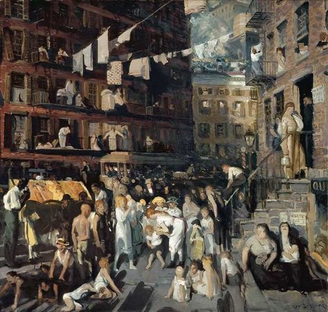 Understanding The Ashcan School of Artists in 6 Facts and 7 Paintings George Bellows, Ashcan School, Pop Art Vintage, Grant Wood, Fine Art Landscape, Fine Art Portraits, Lower East Side, Art Historian, Los Angeles County