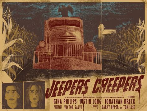 Jeepers Creepers Poster, Justin Long, The Creeper, Jeepers Creepers, Horror Movie Art, Scary Movies, Creepers, Movie Art, Horror Movie