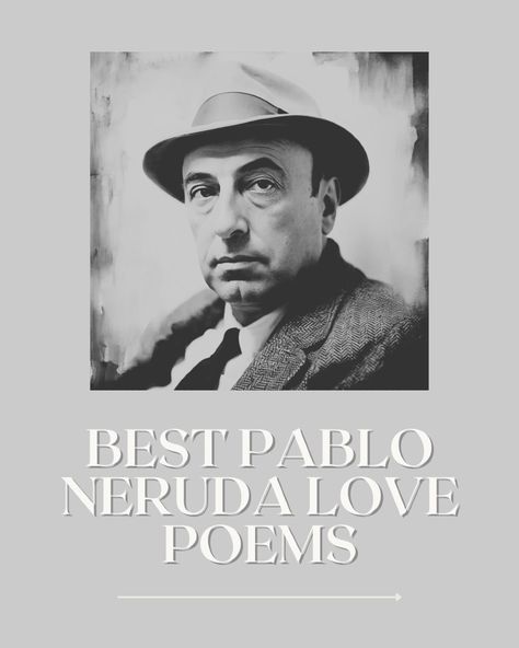 Discover the timeless allure of Pablo Neruda’s love poetry with our curated list of his nine best love poems! 🌹✨
From the haunting beauty of 'If You Forget Me' to the evocative imagery in 'You Are the Daughter of the Sea,' Neruda’s words weave a tapestry of passion, longing, and deep emotion.

Dive in and explore the depth and complexity of Neruda's writing in our full analyses!✨

#PabloNeruda #LovePoems #RomanticPoetry #TimelessLove #PoetryLovers #PassionatePoetry #PoetryCommunity Pablo Neruda Love Poems, Neruda Love Poems, Daughter Of The Sea, Best Love Poems, Poem Analysis, Haunting Beauty, S Words, Falling Out Of Love, Love Poem