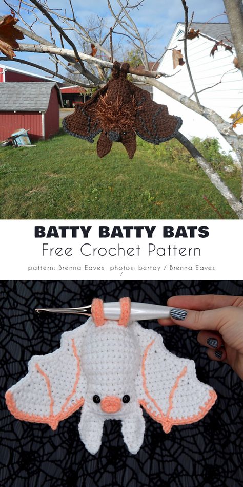 Easy Halloween Crochet Blanket, Bat Plush Crochet Pattern Free, Halloween Cute Crochet, Novelty Yarn Crochet Patterns, No Sew Crochet Bat Pattern, Crochet Bat Wall Hanging, Crochet Projects Halloween Free, Bat Plushie Crochet Pattern Free, Bat Blanket Crochet Pattern