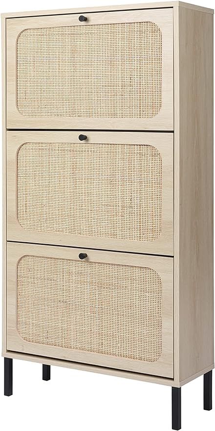 Rattan Shoe Cabinet, Slim Shoe Cabinet, Hallway Shelf, Rattan Cabinet, Rattan Sideboard, Heels Slippers, Shoe Storage Rack, Boots Slippers, Shoe Wardrobe