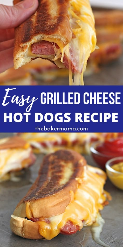 Hot Dog And Biscuit Recipes, Fun Hotdogs Ideas, Hot Dog Breakfast Ideas, Nacho Hot Dogs, Easy Summer Time Dinners, Grilled Cheese Hot Dog Recipes, Quick Fun Dinner Ideas, Hot Dog With Cheese, Easy Kid Friendly Summer Dinners