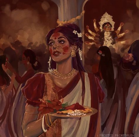 Aesthetic Art Indian, Desi Digital Art, South Asian Aesthetic Art, South Asian Paintings, Desi Character Art, Sanatani Women Aesthetics, South Asian Fantasy Art, South Asian Art Aesthetic, South Asian Women Art