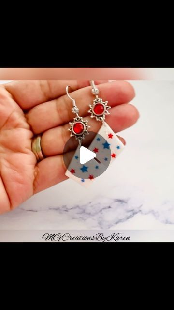 MGCreationsByKaren on Instagram: "Happy 4th of July!!! Made some fun earrings for today! #earring #earrings #4thofjuly #independenceday #resin #resinart #resinartwork #redwhiteandblue #diy #diycrafts #handmade #mgcreationsblanks #mgcreationsbykaren" Resin Artwork, Happy 4th Of July, Happy 4 Of July, July 4, Fun Earrings, For Today, Resin Art, Independence Day, Some Fun