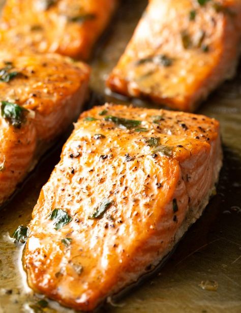 Paleo & Whole 30 Recipe Archives - A Spicy Perspective Garlic Herb Salmon, Broiled Salmon Recipes, Herb Salmon, Broiled Salmon, A Spicy Perspective, Garlic Herb Butter, Garlic Recipes, Salmon Recipe, Herb Butter