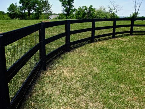 3 Board Paddock Fence | Loudoun Deck & Fence Property Fence, Composite Decks, Ranch Fencing, Deck Fence, Deer Fence, Black Fence, Fence Designs, Horse Fencing, Dog Yard