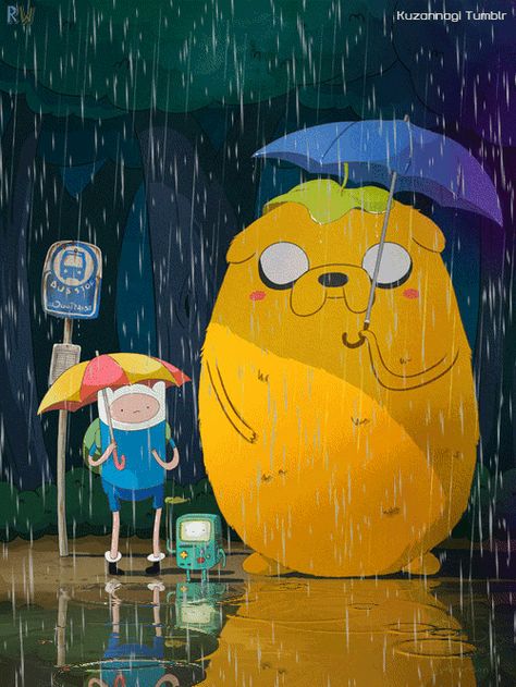 Time Adventure OR MY NEIGHBOR Totoro?? GIF - Tenor GIF Keyboard - Bring Personality To Your Conversations | Say more with Tenor Finn Jake And Bmo, Finn Jake, My Neighbor Totoro, Adventure Time, Gif, Art