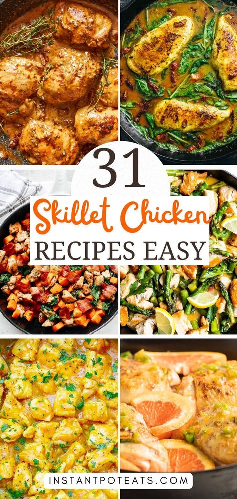 From zesty lemon garlic to creamy mushroom, these 31 healthy skillet chicken recipes will keep your taste buds happy and your meals balanced. Perfect for any diet! #HealthyMeals #SkilletChicken #ChickenRecipes Healthy Skillet Meals Chicken, One Skillet Meals Chicken, Low Cholesterol Chicken Breast Recipes, Easy Healthy Chicken Meals, Low Cholesterol Chicken Recipes, Chicken Recipes Low Cholesterol, Chicken Skillet Recipes Easy, Low Cholesterol Chicken, Stove Chicken Recipes