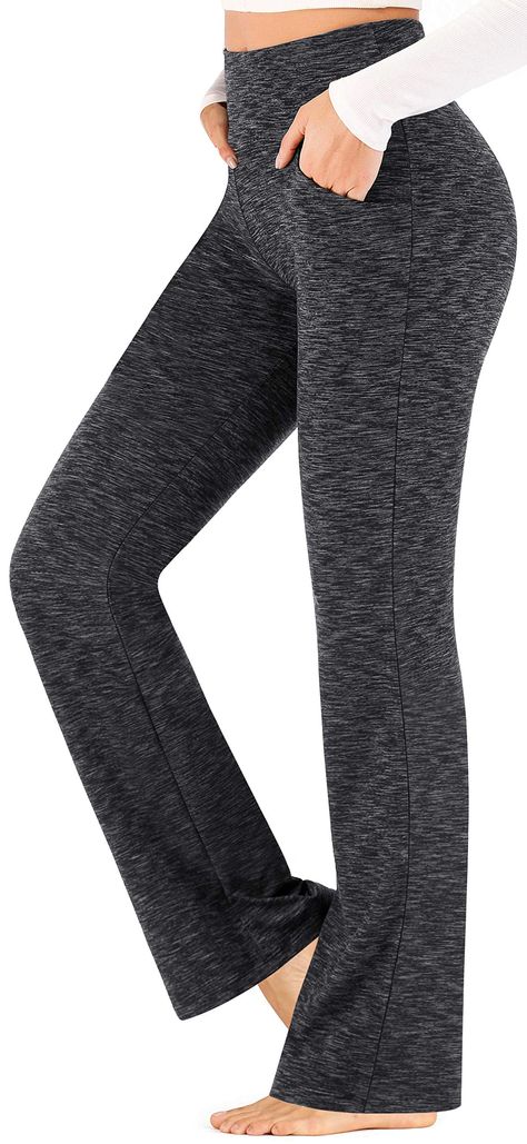 Casual Leggings Outfit Summer, High Waisted Pants Work, Womens Yoga Pants, Bootleg Design, Yoga Dress, Wide Leg Yoga Pants, Yoga Trousers, Leg Yoga, Flare Yoga Pants