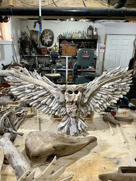 You can commission a similar looking piece, please inquire: dkangas1@sympatico.ca Driftwood Crafts Sculptures & Statues, Design Your Own Room, Tree Parts, Driftwood Art Sculpture, Tre Kunst, Driftwood Sculptures, Witch Home Decor, Tree Branch Decor, Driftwood Furniture