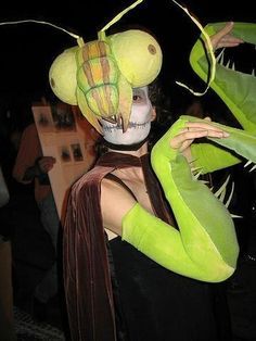 Pray Mantis Costume, Preying Mantis Costume, Praying Mantis Costume, Insect Costume, James And Giant Peach, Bug Costume, The Giant Peach, Praying Mantis, Fantasy Forest