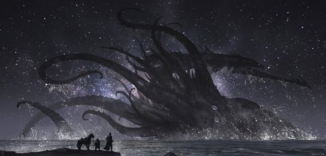 Lovecraftian Horror, Graphisches Design, Eldritch Horror, Creature Artwork, Cosmic Horror, 다크 판타지, Creature Feature, Sea Monsters, 판타지 아트