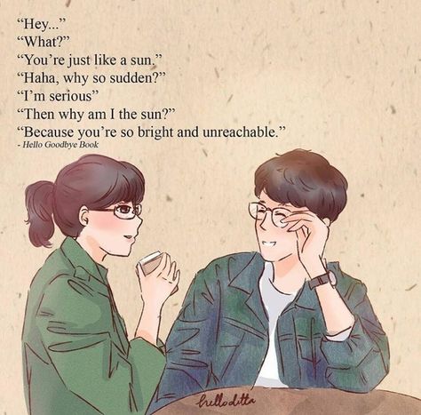 Webtoon Quotes English, Animated Couple, Conversation Quotes, Wattpad Ideas, Short Conversation, Relationship Comics, Hello Goodbye, Cute Relationship Texts, Pickup Lines