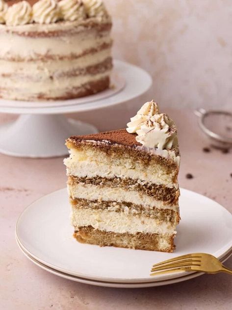 Teramasoo Cake Recipe, Bonni Bakery, Genoise Sponge Cake, Authentic Tiramisu, Traditional Tiramisu, Tiramisu Cake Recipe, Genoise Sponge, Dinner Party Desserts, Torte Recipe