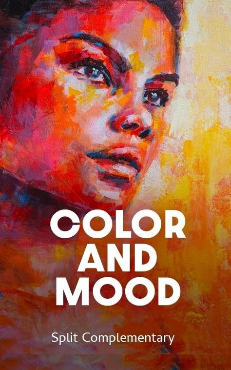 colorful 3/4 portrait in split complementary color scheme Warm Vs Cool Colors, Split Complementary Color Scheme, Face Proportions, Split Complementary, Split Complementary Colors, Color Plan, City Painting, Figurative Artists, Colorful Portrait