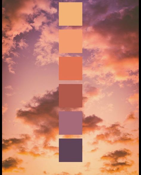 Clouds Fluffy, Lavender Color Palette, Sunset Color Palette, Orange Palette, Sunset Yellow, Sunset Color, Color Palette Yellow, Purple Sunset, Color Schemes Colour Palettes