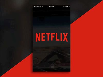 Thanks to @jakeinmotion and @Felix Fernando Oliha I was able to fix the GIF problem I had with this.    I wanted to show the animated version of this interface on how it would show once the user op... Netflix Advertising, Mobile Animation, Netflix Animation, Ios Inspiration, Advertising Animation, Guerrilla Advertising, Coding Skills, Ux Mobile, Ui Animation