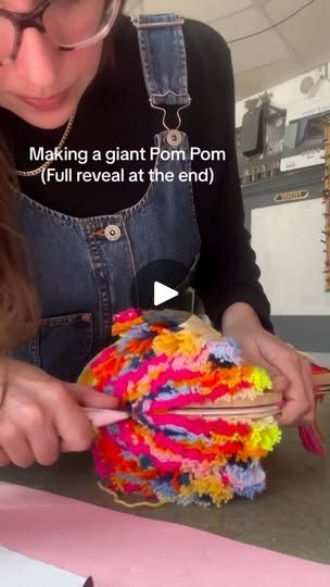 Giant Pom Pom, Large Pom Poms, Craft Board, How To Make A Pom Pom, Pom Pom Maker, Turning One, My Career, One Year Ago, Love And Support