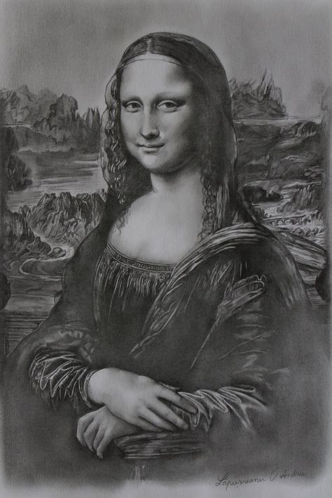 A Mona Lisa drawing by AndyFlash0f Monalisa Drawings Easy, Monalisa Drawings, Monalisa Sketch, Mona Lisa Sketch, Mona Lisa Tattoo, Monalisa Picture, Lisa Drawing, Mona Lisa Drawing, Mona Lisa Portrait