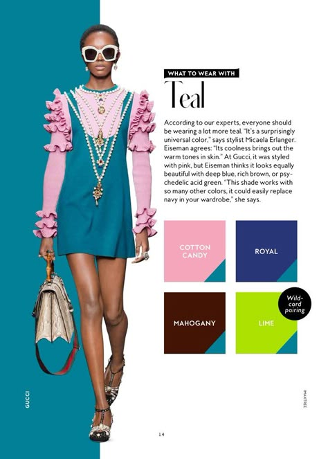 What to Wear With Every Color — CLP Teal Fashion Clothing, Teal Blue Combination, Instyle Color Crash Course, Color Wheel Fashion, Clothes Images, Hunt Coat, Colour Combinations Fashion, Color Combos Outfit, Mode Tips