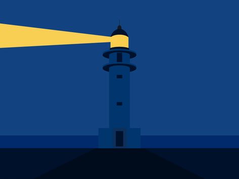 Lighthouse Animation dark light illustrations water motion graphics animation gif lighthouse Illustrator Video, Ux Inspiration, Lighthouse Lighting, Short Animation, Motion Graphics Inspiration, Motion Graphics Design, Motion Design Animation, Decorative Stickers, Motion Graphics Animation